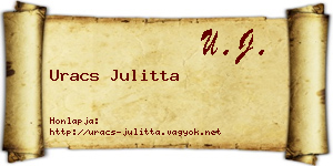 Uracs Julitta névjegykártya
